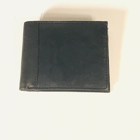 Black Genuine Leather Mens Wallet - Picture 2 of 5